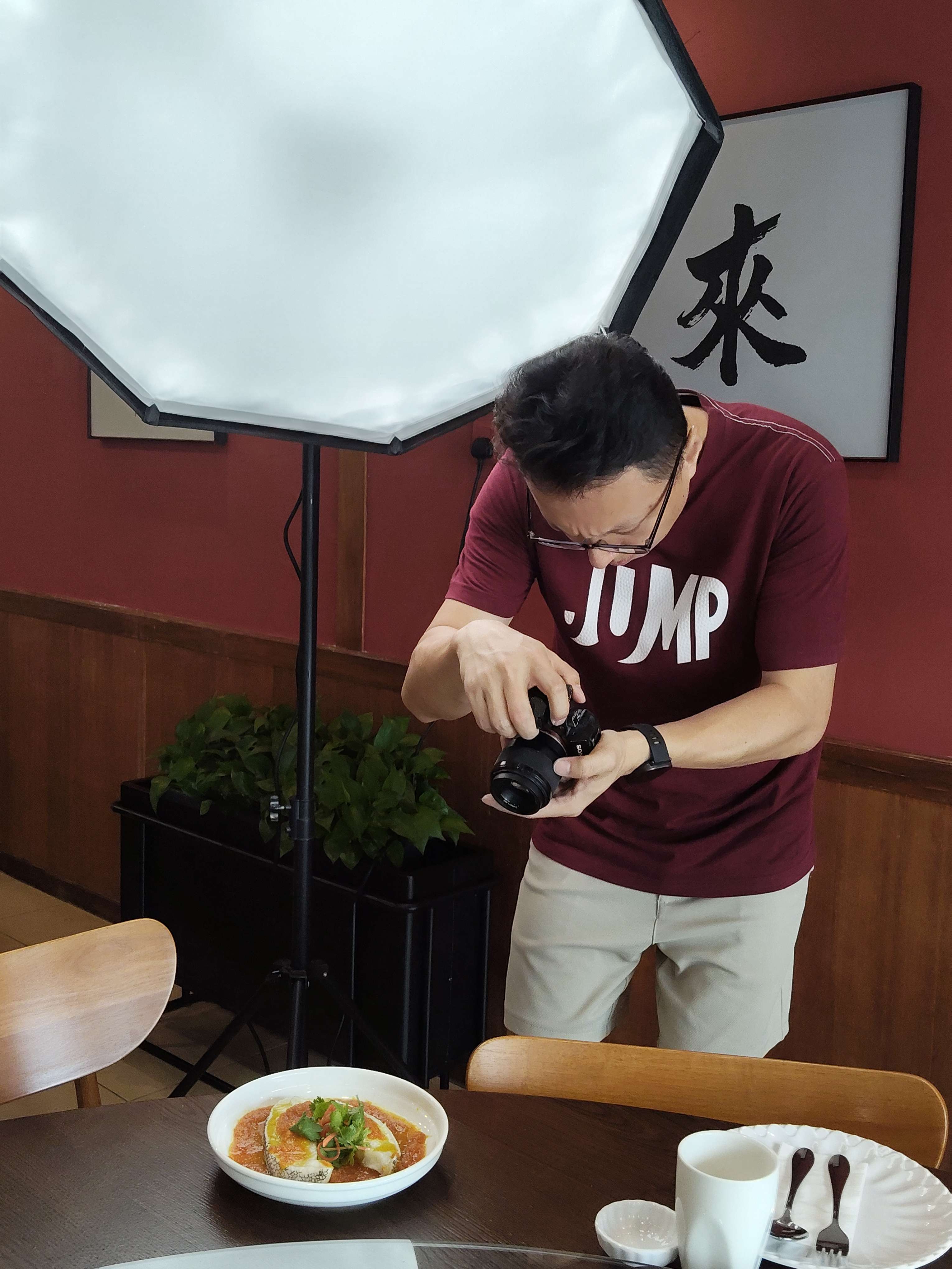 Koay on a food photography shoot